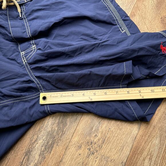 Polo Ralph Lauren Swim Shorts Trunks Men's XL Blue Surf Beach Lined Embroidered - Picture 12 of 14